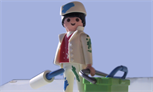 Playmobilfigur mit Einkaufstasche